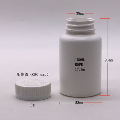 Άλλα Φάρμακα 150 ml HDPE κενό πλαστικό μπουκάλι με καπάκι με βίδα και καπάκια ασφαλή από παιδιά