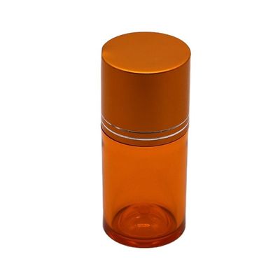 Επαναγεμιστέο 60 ml χάπι PET Κάψουλα Φιαλίδιο ιχθυελαίου με χρυσό ασημένιο αλουμινένιο καπάκι με βίδα