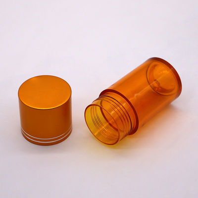 Επαναγεμιστέο 60 ml χάπι PET Κάψουλα Φιαλίδιο ιχθυελαίου με χρυσό ασημένιο αλουμινένιο καπάκι με βίδα