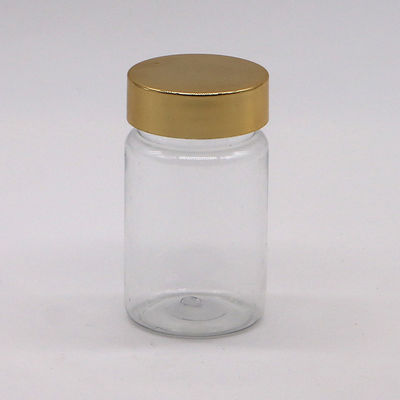 Υγειονομική περίθαλψη 70ML PET πλαστικό μπουκάλι κάψουλα χάπι με χρυσό ασημένιο καπάκι