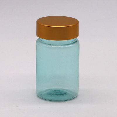 Υγειονομική περίθαλψη 70ML PET πλαστικό μπουκάλι κάψουλα χάπι με χρυσό ασημένιο καπάκι