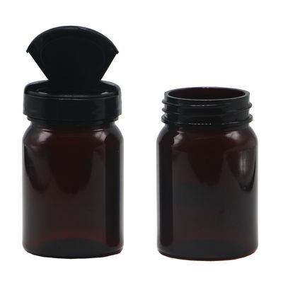 Εκτύπωση με οθόνη 80ML PET ιατρικό πλαστικό επαναγεμιζόμενο μπουκάλι για χάπια