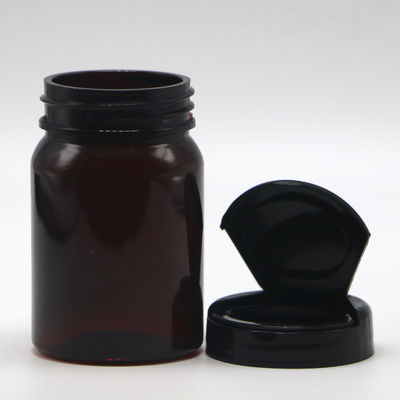 Εκτύπωση με οθόνη 80ML PET ιατρικό πλαστικό επαναγεμιζόμενο μπουκάλι για χάπια