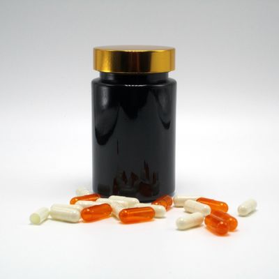 Βασικό υλικό PET 120 ml Μαύρο πλαστικό μπουκάλι για συμπλήρωμα