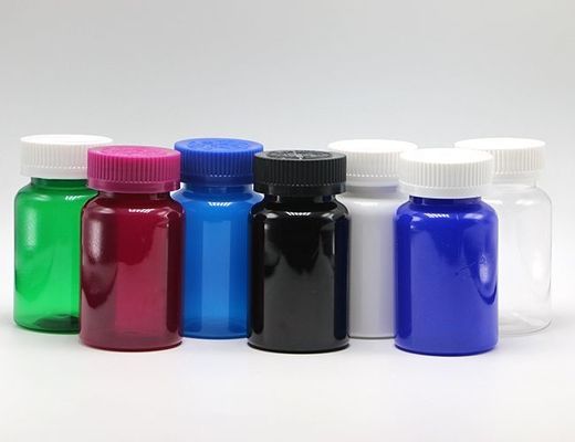 Διαφανή μπουκάλια συμπληρωμάτων 120mL 4oz μπουκάλια κάψουλες PET με κάλυμμα ασφαλείας