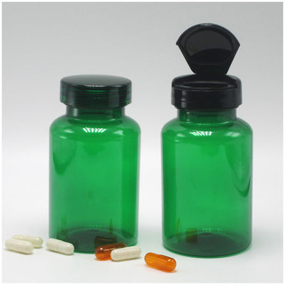 Διαφανή μπουκάλια συμπληρωμάτων 120mL 4oz μπουκάλια κάψουλες PET με κάλυμμα ασφαλείας