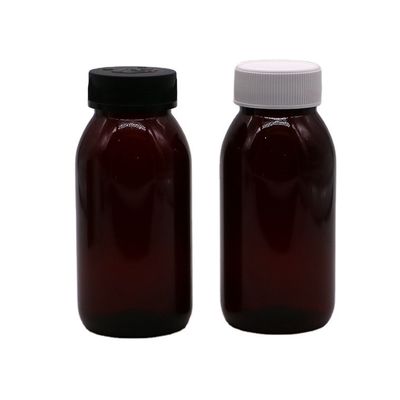 Σφιχτό 180 ml PET στρογγυλό αποστειρωμένο σιρόπι βήχα μπουκάλι υγρού από το στόμα με κάλυμμα ασφαλείας για παιδιά