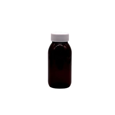 Σφιχτό 180 ml PET στρογγυλό αποστειρωμένο σιρόπι βήχα μπουκάλι υγρού από το στόμα με κάλυμμα ασφαλείας για παιδιά