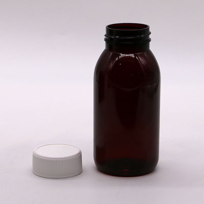 Σφιχτό 180 ml PET στρογγυλό αποστειρωμένο σιρόπι βήχα μπουκάλι υγρού από το στόμα με κάλυμμα ασφαλείας για παιδιά