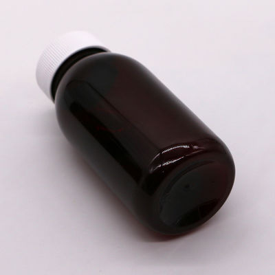 Σφιχτό 180 ml PET στρογγυλό αποστειρωμένο σιρόπι βήχα μπουκάλι υγρού από το στόμα με κάλυμμα ασφαλείας για παιδιά
