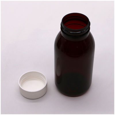 Σφιχτό 180 ml PET στρογγυλό αποστειρωμένο σιρόπι βήχα μπουκάλι υγρού από το στόμα με κάλυμμα ασφαλείας για παιδιά