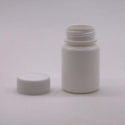 30 ml HDPE Φορητή λευκή πλαστική σκόνη Φαρμακευτικά χάπια Φιαλάκια δισκία Περιέκτη με κάλυμμα ασφαλείας παιδιών