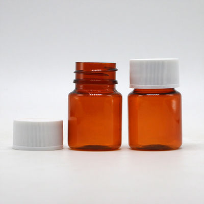 Φαρμακευτικό μπουκάλι πλαστικού PET 25 ml με κάλυμμα ασφαλείας παιδιών και εξατομικευμένες επιλογές χρώματος