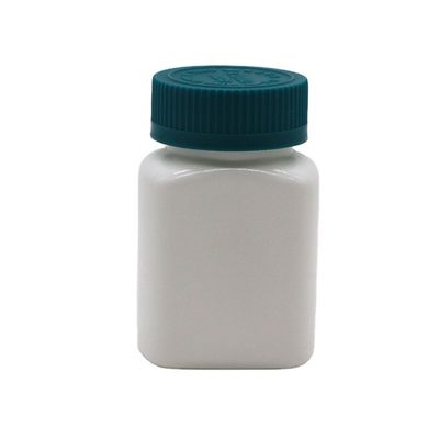 Κουτί αποθήκευσης φαρμάκων 95mL τετραγωνικό HDPE πλαστικό μπουκάλι βάζο για στερεά δισκία κάψουλα