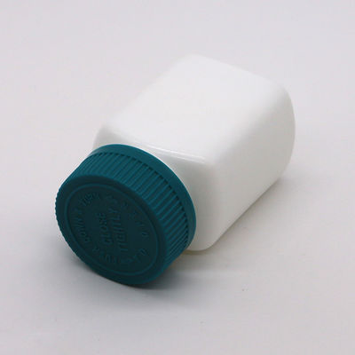 Κουτί αποθήκευσης φαρμάκων 95mL τετραγωνικό HDPE πλαστικό μπουκάλι βάζο για στερεά δισκία κάψουλα