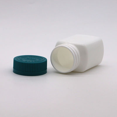 Κουτί αποθήκευσης φαρμάκων 95mL τετραγωνικό HDPE πλαστικό μπουκάλι βάζο για στερεά δισκία κάψουλα