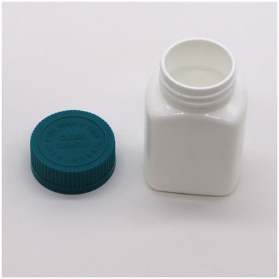 Κουτί αποθήκευσης φαρμάκων 95mL τετραγωνικό HDPE πλαστικό μπουκάλι βάζο για στερεά δισκία κάψουλα