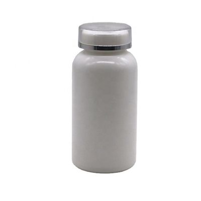 200 ml στρογγυλό σχήμα HDPE πλαστικό μπουκάλι αποθήκευσης χάπια με Flip Over κάλυμμα και υλικό PE