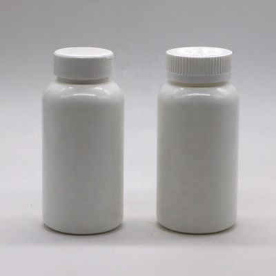 200 ml στρογγυλό σχήμα HDPE πλαστικό μπουκάλι αποθήκευσης χάπια με Flip Over κάλυμμα και υλικό PE
