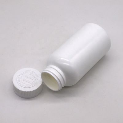 200 ml στρογγυλό σχήμα HDPE πλαστικό μπουκάλι αποθήκευσης χάπια με Flip Over κάλυμμα και υλικό PE