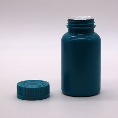 Προσαρμόσιμα χρώματα 150ml HDPE πλαστικό μπουκάλι κάψουλας χάπι με θερμική σφραγίδα και καπάκια