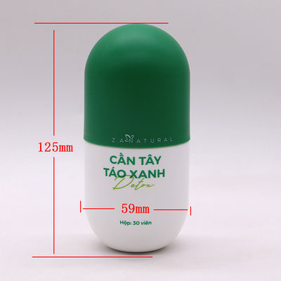 Υλικό κολάρου HDPE κάψουλα σχήμα 6oz κενά βρώμικα πλαστικά μπουκάλια με καπάκι βίδας