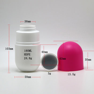 Υλικό κολάρου HDPE κάψουλα σχήμα 6oz κενά βρώμικα πλαστικά μπουκάλια με καπάκι βίδας