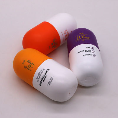 Υλικό κολάρου HDPE κάψουλα σχήμα 6oz κενά βρώμικα πλαστικά μπουκάλια με καπάκι βίδας