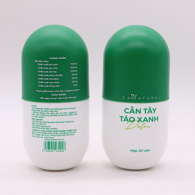 Υλικό κολάρου HDPE κάψουλα σχήμα 6oz κενά βρώμικα πλαστικά μπουκάλια με καπάκι βίδας