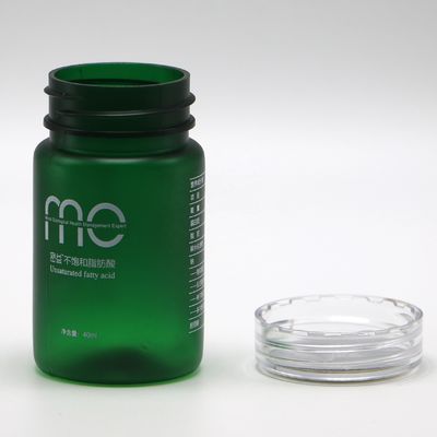 Στρογγυλό σχήμα 70ml PET πλαστικό μπουκάλι με καπάκι βίδα και εξειδικευμένη υπηρεσία εκτύπωσης ετικέτας