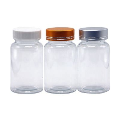 100 ml/3.4oz Στρογγυλό σχήμα Προσαρμοσμένο πλαστικό μπουκάλι χάπια PET για αποθήκευση φαρμάκων